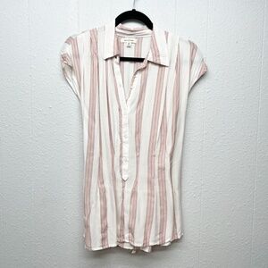 Max Studio Striped Top Womens Medium Business Casual Career Workwear Office